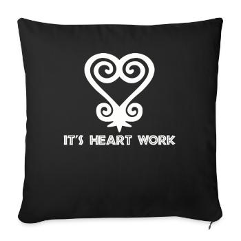 Sankofa Symbol Adinkra Ghana Black - Sofa pillowcase 17,3'' x 17,3'' (45 x 45 cm) - black - Front