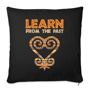 Sankofa Symbol Adinkra Ghana Black - Sofa pillowcase 17,3'' x 17,3'' (45 x 45 cm) - black - Front