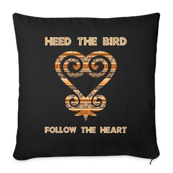 Sankofa Symbol Adinkra Ghana Black - Sofa pillowcase 17,3'' x 17,3'' (45 x 45 cm) - black - Front