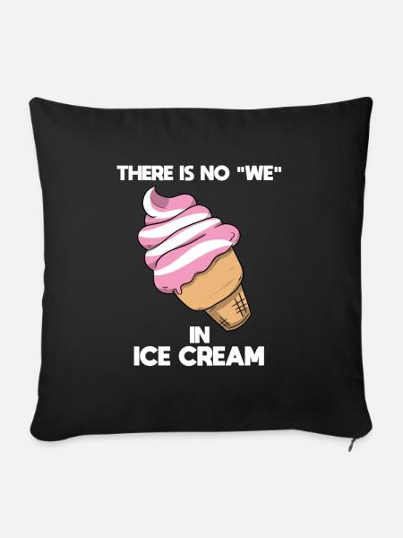 Eisliebhaber Eisverkäufer - Sofakissenbezug 45 x 45 cm - Schwarz