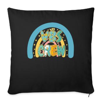 VBS Colorful Bible Vacation School Love - Sofa pillowcase 17,3'' x 17,3'' (45 x 45 cm) - black - Front
