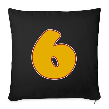 6 - Housse de coussin décorative 45 x 45 cm - noir - Devant
