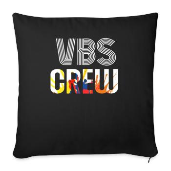 VBS Colorful Bible Vacation School Love - Sofa pillowcase 17,3'' x 17,3'' (45 x 45 cm) - black - Front