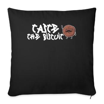 Taste The Biscuit Taste The Goodness - Sofa pillowcase 17,3'' x 17,3'' (45 x 45 cm) - black - Front