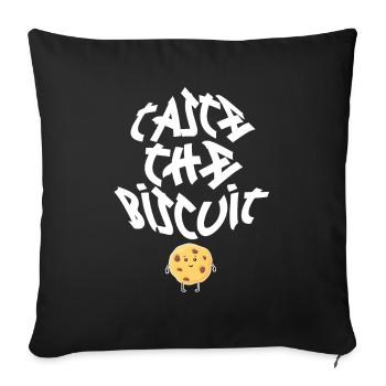 Taste The Biscuit Taste The Goodness - Sofa pillowcase 17,3'' x 17,3'' (45 x 45 cm) - black - Front