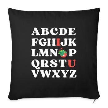 ABC I love you Kids Dragon Valentine's Day - Sofa pillowcase 17,3'' x 17,3'' (45 x 45 cm) - black - Front