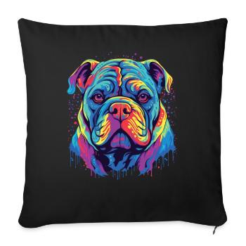 Watercolor Colorful Alapaha Blue Blood - Sofa pillowcase 17,3'' x 17,3'' (45 x 45 cm) - black - Front