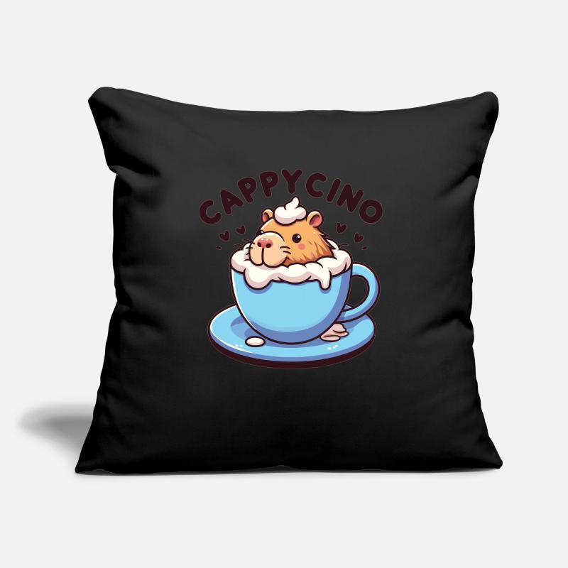 Cappyccino Capybara Coffee Cappuccino Sofa pillowcase 17,3'' x 17,3'' (45 x 45 cm)
