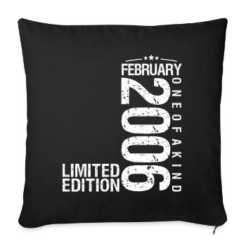 February 2006 February Anniversary February 2006 - Sofa pillowcase 17,3'' x 17,3'' (45 x 45 cm) - black - Front