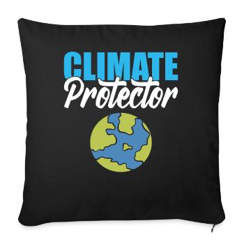 Globale Erwärmung Grüner Aktivist - Sofakissenbezug 45 x 45 cm - Schwarz - Vorne