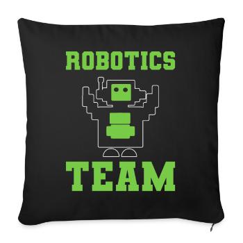 Robotics Team Automatisierungstechniker - Sofakissenbezug 45 x 45 cm - Schwarz - Vorne