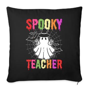 Spooky Teacher Vorschullehrer - Sofakissenbezug 45 x 45 cm - Schwarz - Vorne