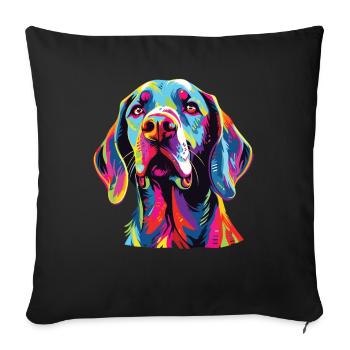 Watercolor Colorful Harrier - Sofa pillowcase 17,3'' x 17,3'' (45 x 45 cm) - black - Front