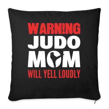 Lustiges Judo Judo -Mutter - Sofakissenbezug 45 x 45 cm - Schwarz - Vorne