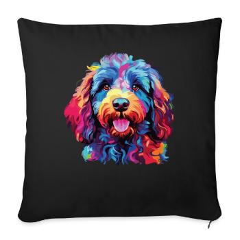 Watercolor Colorful Barbet - Sofa pillowcase 17,3'' x 17,3'' (45 x 45 cm) - black - Front