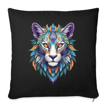 Spiritual Mandala Design - Sofa pillowcase 17,3'' x 17,3'' (45 x 45 cm) - black - Front