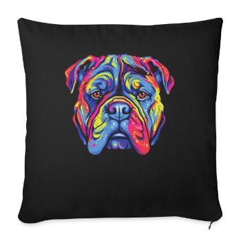 Watercolor Colorful Alapaha Blue Blood - Sofa pillowcase 17,3'' x 17,3'' (45 x 45 cm) - black - Front