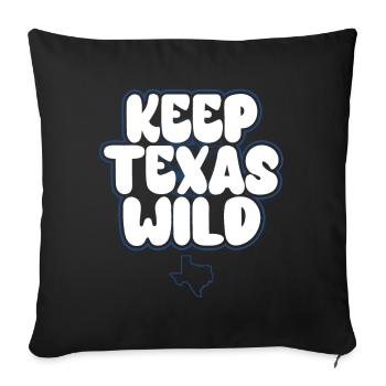 Wildflower Fields Wildflowers Bluebonnet - Sofa pillowcase 17,3'' x 17,3'' (45 x 45 cm) - black - Front