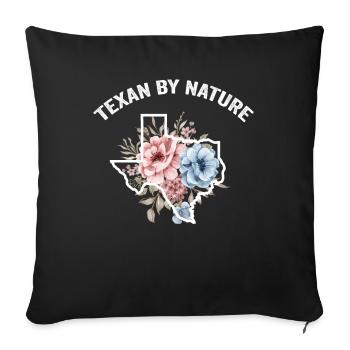 Wildflower Fields Wildflowers Bluebonnet - Sofa pillowcase 17,3'' x 17,3'' (45 x 45 cm) - black - Front