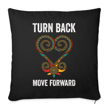 Sankofa Symbol Adinkra Ghana Black - Sofa pillowcase 17,3'' x 17,3'' (45 x 45 cm) - black - Front