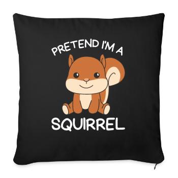 Imagine I'm a Squirrel Halloween - Sofa pillowcase 17,3'' x 17,3'' (45 x 45 cm) - black - Front