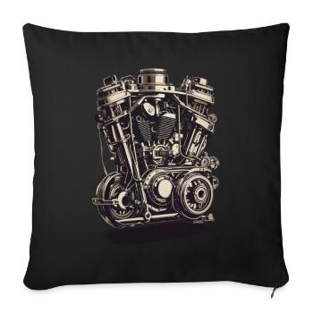 Ingénieur automobile Mécanicien de véhicules à moteur Vintage - Housse de coussin décorative 45 x 45 cm - noir - Devant