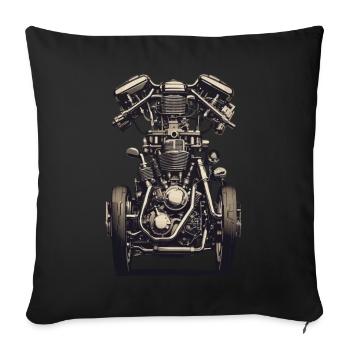 Mécanicien de véhicules à moteur Vintage - Housse de coussin décorative 45 x 45 cm - noir - Devant