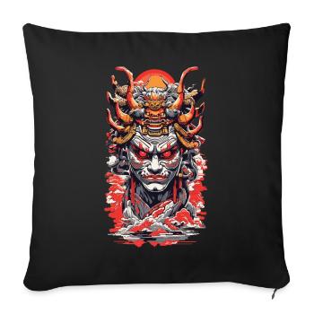 Aesthetic Yokai Japanese Demon Streetwear - Sofa pillowcase 17,3'' x 17,3'' (45 x 45 cm) - black - Front