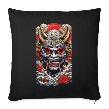 Aesthetic Yokai Oni Ukiyo-e Japanese Demon - Sofa pillowcase 17,3'' x 17,3'' (45 x 45 cm) - black - Front