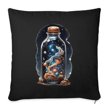 Outer Space en bouteille Boho Style Bohème Streetwear - Housse de coussin décorative 45 x 45 cm - noir - Devant