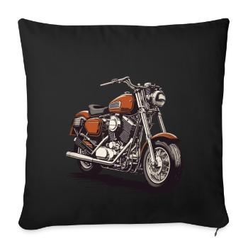 Motorcycle Biker Streetwear Retro Racing Style - Sofa pillowcase 17,3'' x 17,3'' (45 x 45 cm) - black - Front