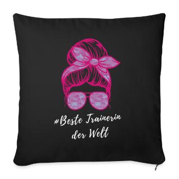 Trainers Gift Best Coach in the World - Sofa pillowcase 17,3'' x 17,3'' (45 x 45 cm) - black - Front