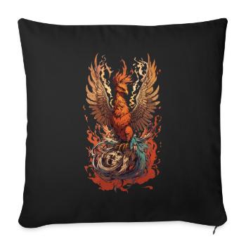 Ikonisches Fabelwesen Phönix Vogel Streetwear - Sofakissenbezug 45 x 45 cm - Schwarz - Vorne