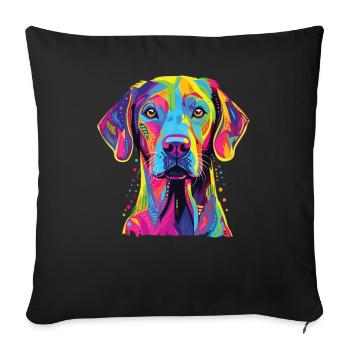 Watercolor Colorful Blue Lacy - Sofa pillowcase 17,3'' x 17,3'' (45 x 45 cm) - black - Front
