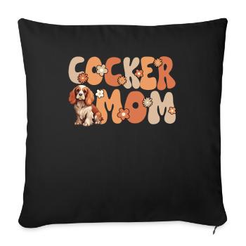 Cocker Spaniel Groovy Cocker Mom - Sofakissenbezug 45 x 45 cm - Schwarz - Vorne