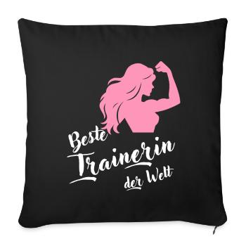 Trainers Gift Best Coach in the World - Sofa pillowcase 17,3'' x 17,3'' (45 x 45 cm) - black - Front