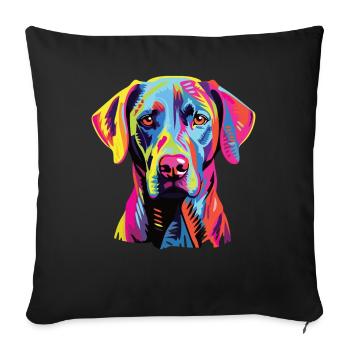 Watercolor Colorful Blue Lacy - Sofa pillowcase 17,3'' x 17,3'' (45 x 45 cm) - black - Front