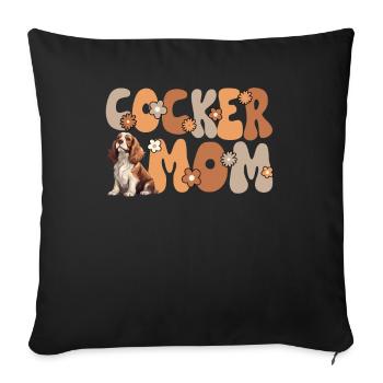 Cocker Spaniel Groovy Cocker Mom - Sofakissenbezug 45 x 45 cm - Schwarz - Vorne