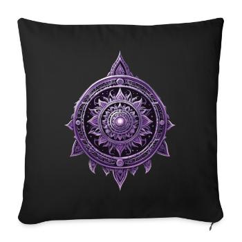 Mandala Design Aesthetic Pattern Spiritual - Sofa pillowcase 17,3'' x 17,3'' (45 x 45 cm) - black - Front
