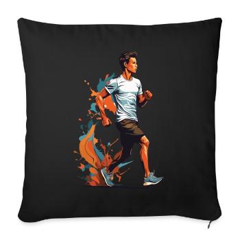 Streetwear Jogging Esthétique Fitness Style - Housse de coussin décorative 45 x 45 cm - noir - Devant
