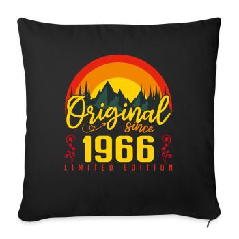 Birthday 1966 Birthday Born in 1966 Gift - Sofa pillowcase 17,3'' x 17,3'' (45 x 45 cm) - black - Front