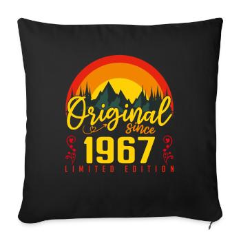 Anniversaire 1967 Anniversaire né en 1967 cadeau - Housse de coussin décorative 45 x 45 cm - noir - Devant
