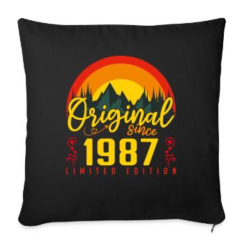 Geburtstag 1987 Geburtstag Jahrgang 1987 Geschenk - Sofakissenbezug 45 x 45 cm - Schwarz - Vorne
