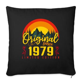 Birthday 1979 Birthday born in 1979 gift - Sofa pillowcase 17,3'' x 17,3'' (45 x 45 cm) - black - Front