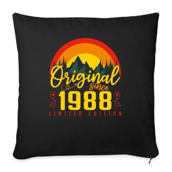 Birthday 1988 Birthday Born in 1988 Gift - Sofa pillowcase 17,3'' x 17,3'' (45 x 45 cm) - black - Front