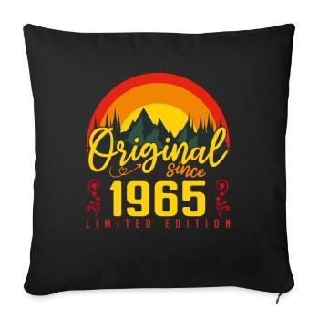 Birthday 1965 Birthday Born in 1965 Gift - Sofa pillowcase 17,3'' x 17,3'' (45 x 45 cm) - black - Front