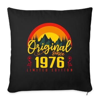 Birthday 1976 Birthday Born in 1976 Gift - Sofa pillowcase 17,3'' x 17,3'' (45 x 45 cm) - black - Front