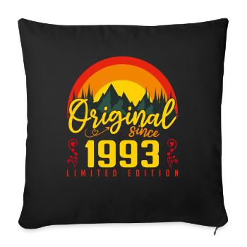 Birthday 1993 Birthday Born in 1993 Gift - Sofa pillowcase 17,3'' x 17,3'' (45 x 45 cm) - black - Front