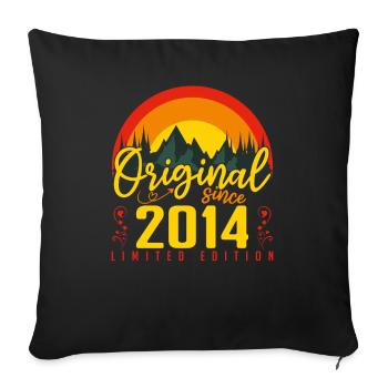 Geburtstag 2014 Geburtstag Jahrgang 2014 Geschenk - Sofakissenbezug 45 x 45 cm - Schwarz - Vorne