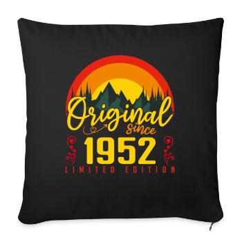 Birthday 1952 Birthday Born in 1952 Gift - Sofa pillowcase 17,3'' x 17,3'' (45 x 45 cm) - black - Front